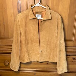 Sherry Michals VTG Women’s Carmel By The Sea Camel Brown Soft Suede Jacket Sz S